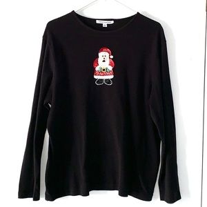 🎅🏻 Sequin Santa Clause Long Sleeve Tee-Shirt